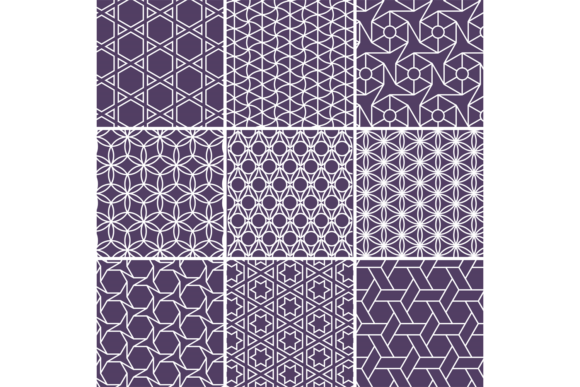 Arabic Seamless Patterns Set from Simple