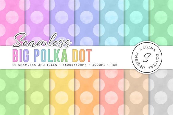 Big Polka Dot Seamless Patterns
