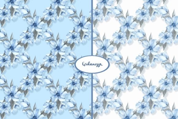 Blue Floral Patterns for Creative Projects