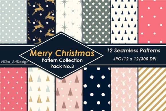 Christmas Seamless Patterns Set Pack 3