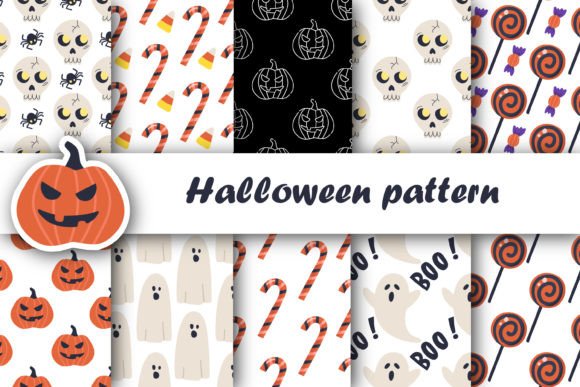 Cozy Halloween Seamless Patterns