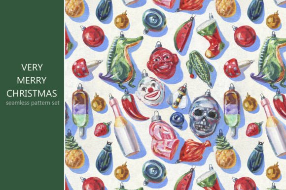 Retro Christmas Seamless Patterns