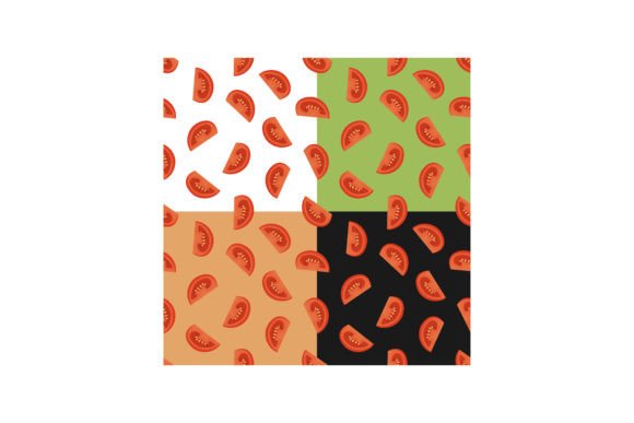 Set of Seamless Patterns with Sliced Tom