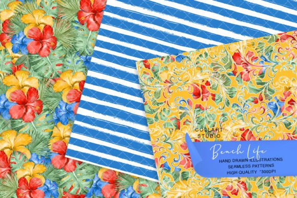 Summer Digital Paper, Floral Patterns: Hand-Drawn Joy for Every Creative Project